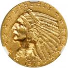 1915 $5 Indian. NGC AU58