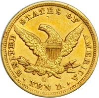 1851-O $10 Liberty. AU50 - 2