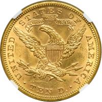 1882 $10 Liberty. NGC MS61 - 2