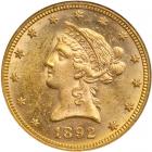1892 $10 Liberty. NGC MS61