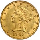 1907-D $10 Liberty. PCGS AU58