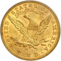 1907-D $10 Liberty. PCGS AU58 - 2