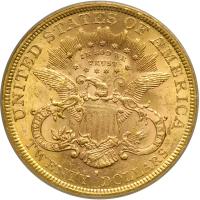 1877-S $20 Liberty. SEGS MS60 - 2