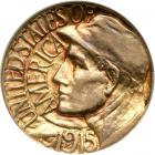 1915-S Panama-Pacific Gold Dollar. NGC MS62