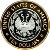 2000-W Library of Congress Bicentennial Bimetallic $10. PCGS PF69 - 2