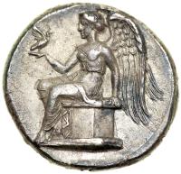 Bruttium, Terina. AR Nomos (7.55 g) struck c. 380 BC. EF - 2