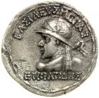 Kingdom of Baktria. Eukratides I, c. 171-135 BC. AR Tetradrachm (16.12 g). VF