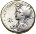 Roman Republic. P. Licinius Nerva, moneyer. AR Denarius minted at Rome, 113-112 BC