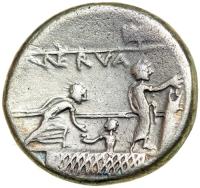 Roman Republic. P. Licinius Nerva, moneyer. AR Denarius minted at Rome, 113-112 BC - 2