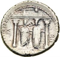 Roman Republic. C. Egnatius Cn.f. Cn.n. Maxsumus ( = Maximus), moneyer. AR Denarius minted at Rome, 75 BC - 2