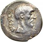 Roman Republic. C. Antius C.f. Restio, moneyer. AR Denarius minted at Rome, 47 BC