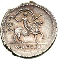 Roman Republic. L. Valerius Acisculus, moneyer. AR Denarius minted at Rome, 45 BC - 2