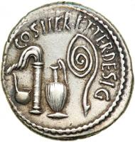 Roman Imperatorial Period. Octavian. AR Denarius minted in Italy, 37 BC. VF - 2