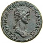 Agrippina Senior, wife of Germanicus. AE Sestertius minted at Rome, AD 42. EF