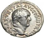 Vespasian, AD 69-79. AR Denarius minted at Ephesus, c. AD 71. EF