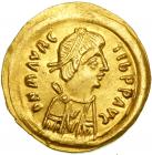 Maurice Tiberius, 582-602. Gold Tremissis (1.51 g) minted at Ravenna. EF