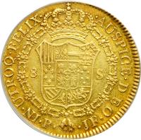 Colombia. 8 Escudos, 1803- JF (Popayan). ANACS EF45 - 2