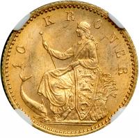 Denmark. 10 Kroner, 1900-HC. NGC MS63 - 2