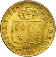 France. 1 Louis d'or, 1786-D (Lyon) - 2