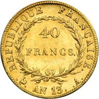 France. 40 Francs, AN 13-A (Paris) - 2