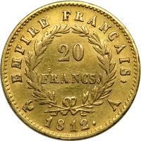 France. 20 Francs, 1812-A (Paris). VF - 2