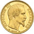 France. 20 Francs, 1853-A. NGC MS63