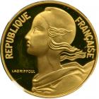 France. Piefort Gold 20 Centimes, 1974. NGC PF67