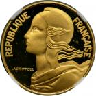 France. Piefort Gold 20 Centimes, 1976. NGC PF66