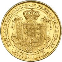 Italian States - Parma. 20 Lire, 1815. NGC AU58 - 2