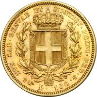 Italian States - Sardinia. 100 Lire, 1834-P - 2