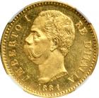 Italy. 20 Lire, 1881-R. NGC MS62