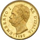 Italy. 20 Lire, 1890-R. NGC UNC