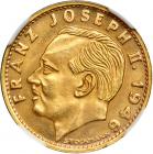 Liechtenstein. 20 Franken, 1946-B. NGC MS64