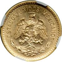 Mexico. 10 Pesos, 1916-M. NGC AU53 - 2