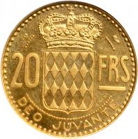 Monaco. Essai 20 Francs, 1950. NGC MS63 - 2