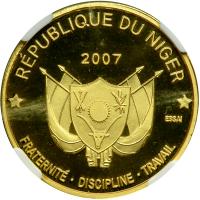 Niger. Essai 25,000 Francs, 2007. NGC PF67 - 2