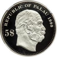 Palau. 5 Dollars struck in Platinum, 1999. NGC PF69 - 2