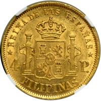 Philippines. 4 Pesos, 1868. NGC AU55 - 2
