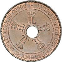 Belgian Congo. 10 Centimes, 1887. UNC - 2