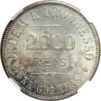 Brazil. 2000 Reis, 1906. NGC MS65 - 2