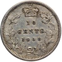 Canada. 10 Cents, 1858. ICCS EF40 - 2