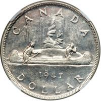 Canada. Dollar, 1947. NGC AU - 2