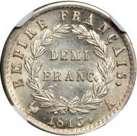 France. ½ Franc, 1813-A. NGC MS64 - 2