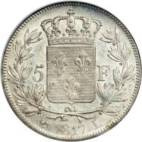 France. 5 Francs, 1817-L (Bayonne). NGC MS62 - 2