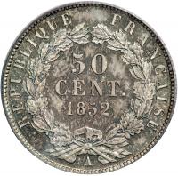 France. 50 Centimes, 1852-A. PCGS MS65 - 2