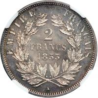 France. 2 Francs, 1853-A (Paris). NGC MS64 - 2