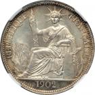 French Indochina. 20 Cents, 1902-A. NGC MS65