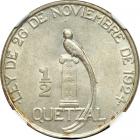 Guatemala. ½ Quetzal, 1925. NGC AU55