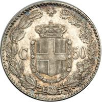 Italy. 50 Centesimi, 1889-R. NGC MS62 - 2