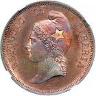 Liberia. Pattern 2 Cent, 1890-E. NGC PF64